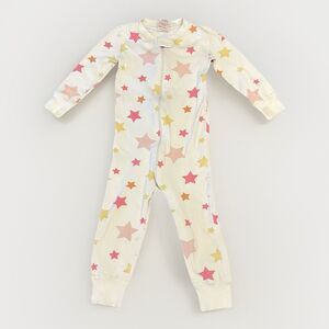 Hanna Andersson Baby Zip Sleeper Pink Stars Size 80cm 18-24 Month Organic Cotton